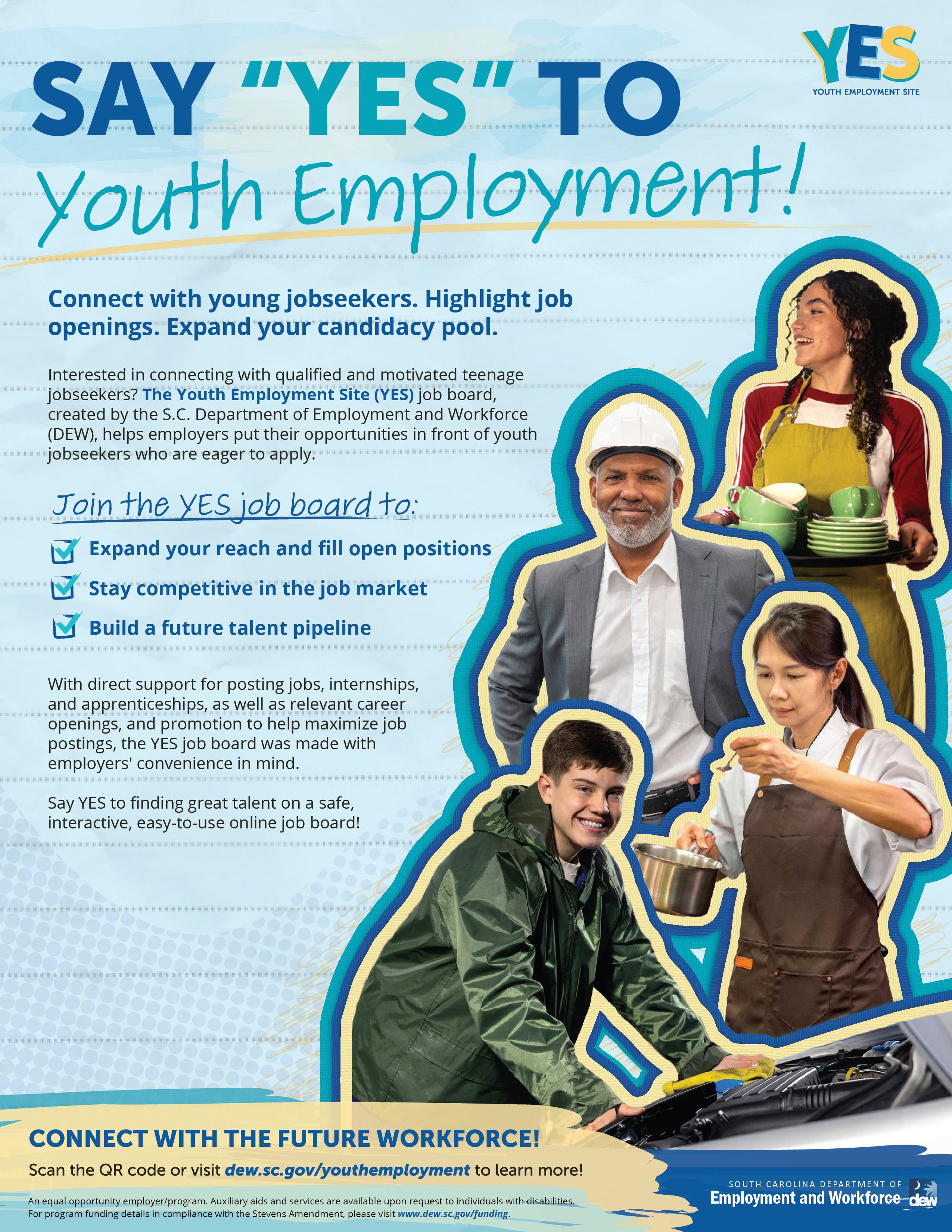 YES job board employer flyer 