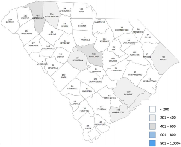 SC Initial Unemployment Insurance Claims Data Week Ending September 5, 2020